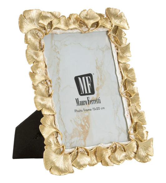 Elegante Fotolijst Met Blaadermotief Goud