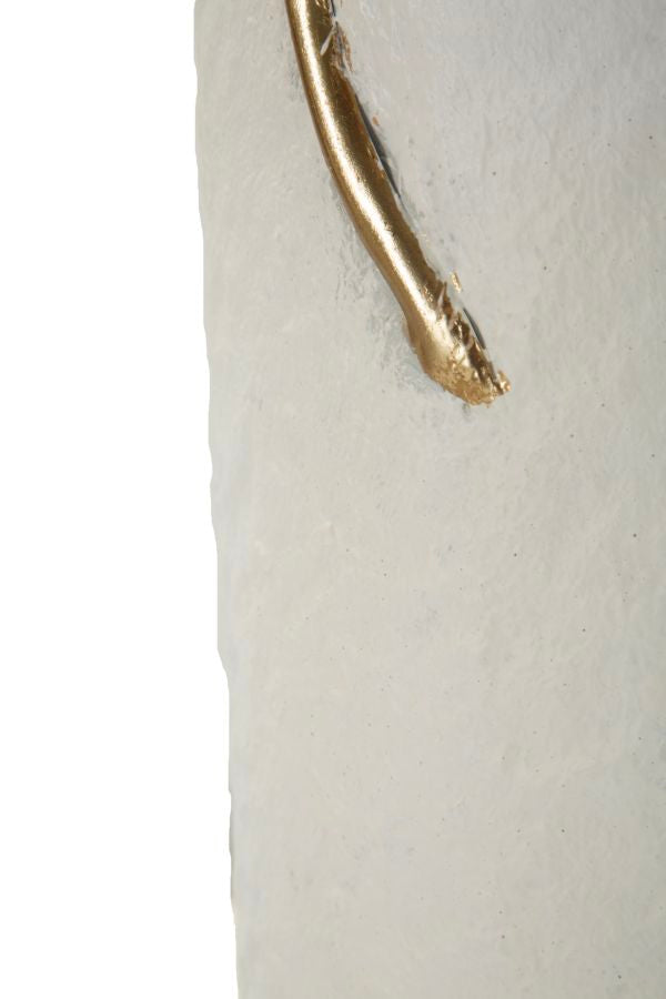 Moderne Vaas Met Bladrand Glam 55x21x21 cm