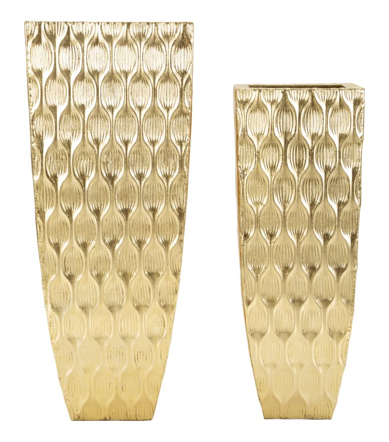Set van 2 Glam Plantenpotten met Bloemdetails