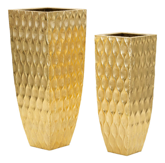 Set van 2 Glam Plantenpotten met Bloemdetails