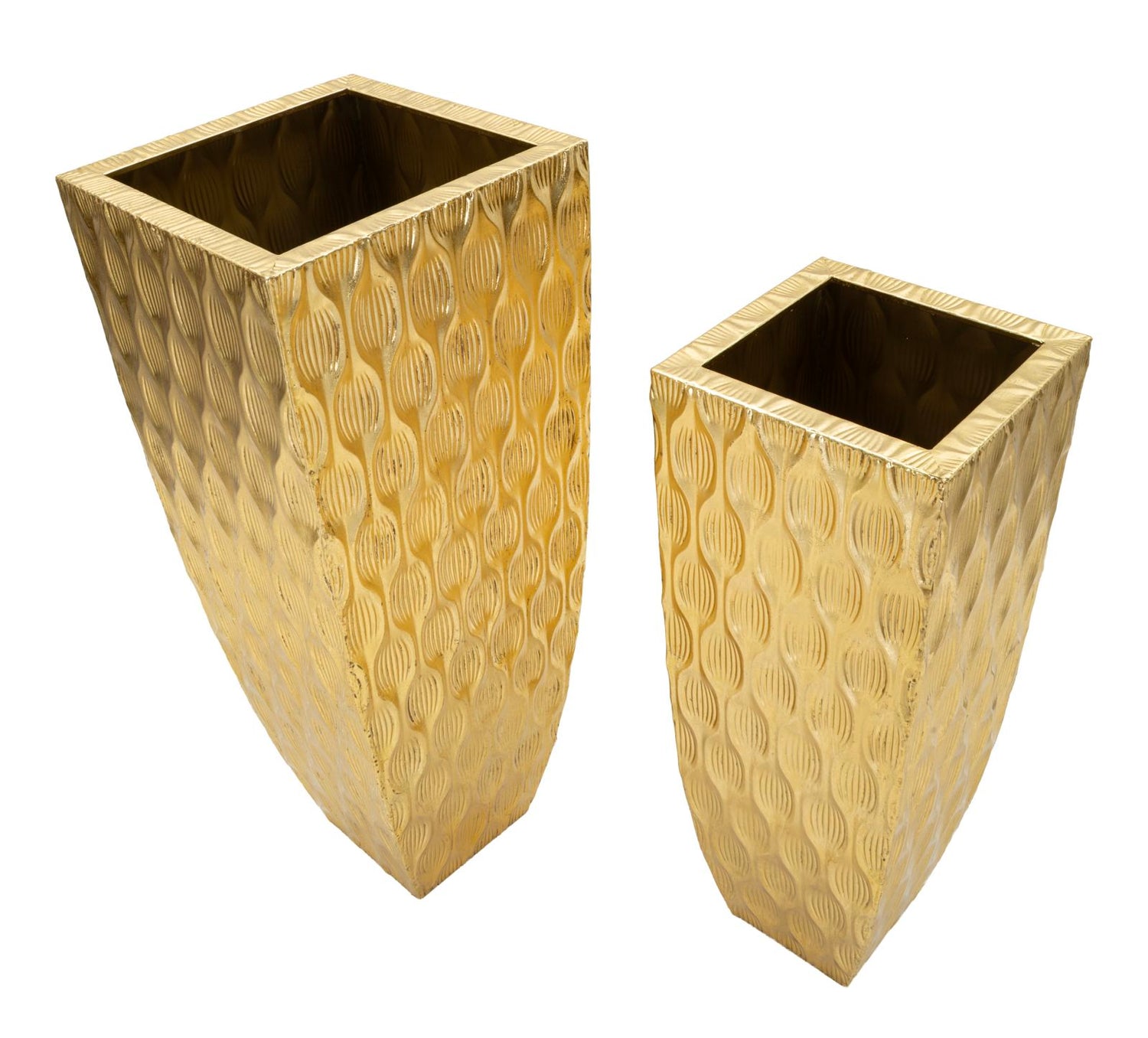 Set van 2 Glam Plantenpotten met Bloemdetails
