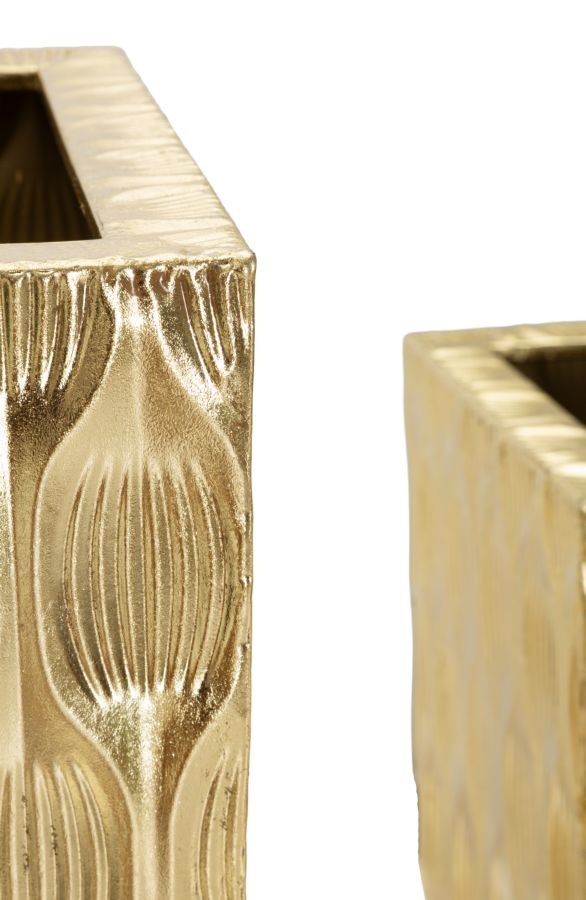 Set van 2 Glam Plantenpotten met Bloemdetails