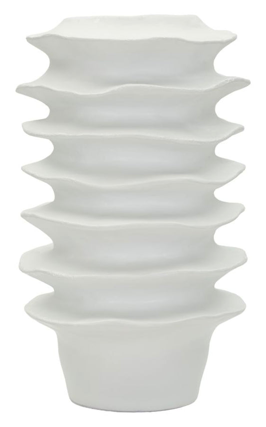 Moderne Vaas Met Golfpatroon 47x29x29 cm