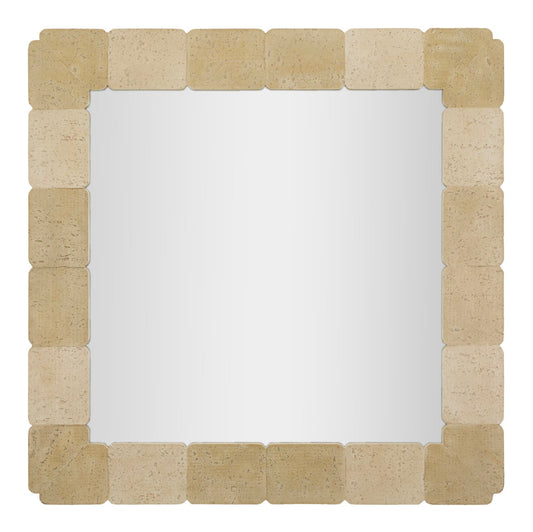 Natuurlijke Stijl Vierkante Wandspiegel 90x90x2.5 cm