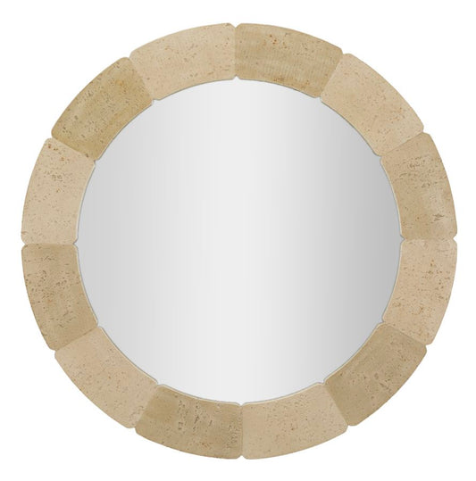 Ronde Wandspiegel Natuurlijke Stijl 90x90x2.5 cm