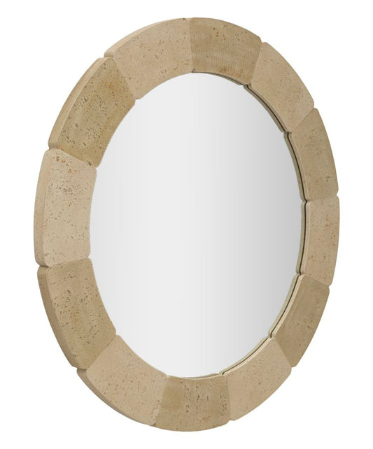 Ronde Wandspiegel Natuurlijke Stijl 90x90x2.5 cm