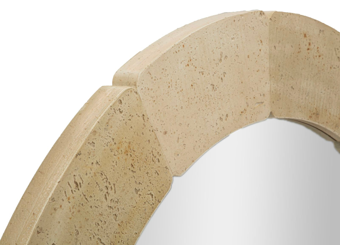 Ronde Wandspiegel Natuurlijke Stijl 90x90x2.5 cm