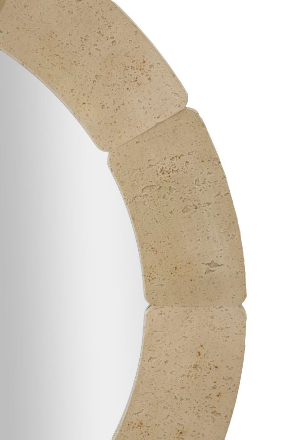 Ronde Wandspiegel Natuurlijke Stijl 90x90x2.5 cm