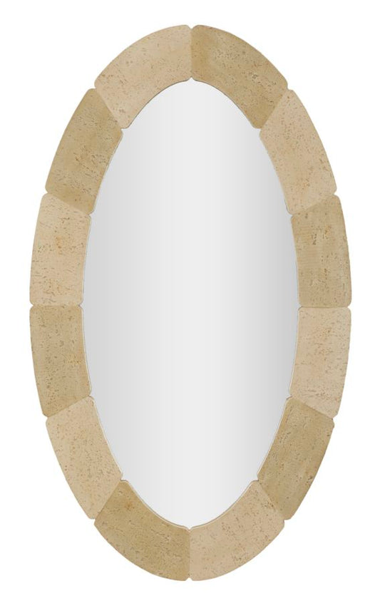 Natuurlijke Stijl Ovale Wandspiegel 119.5x70x3 cm