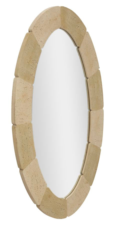 Natuurlijke Stijl Ovale Wandspiegel 119.5x70x3 cm