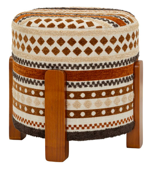 Multicolor Ethnic Poef 40x42x42 cm