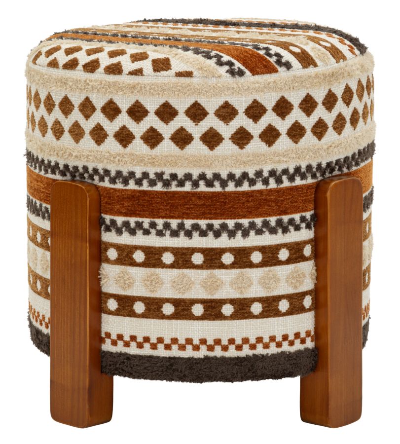Multicolor Ethnic Poef 40x42x42 cm