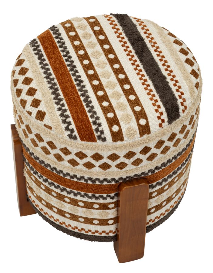 Multicolor Ethnic Poef 40x42x42 cm