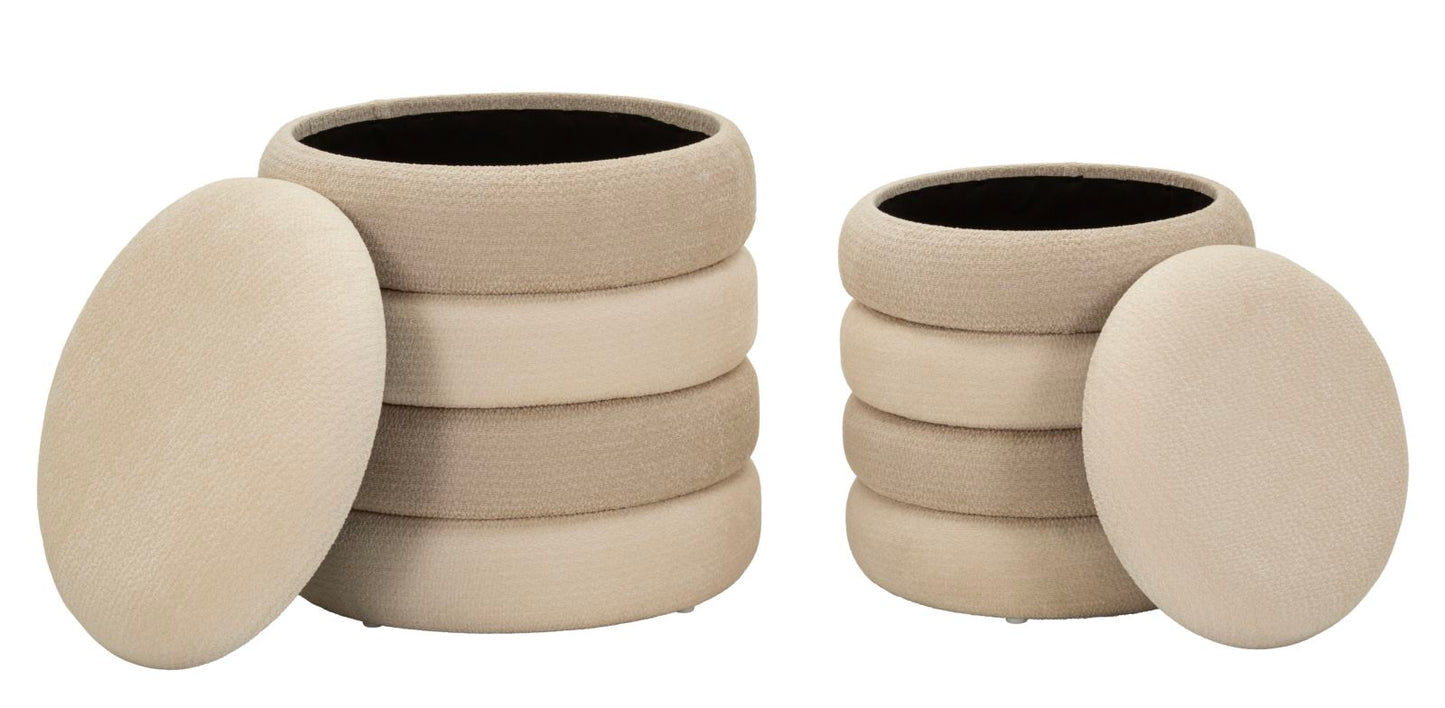 Set Van 2 Poefs Scandinavisch Design