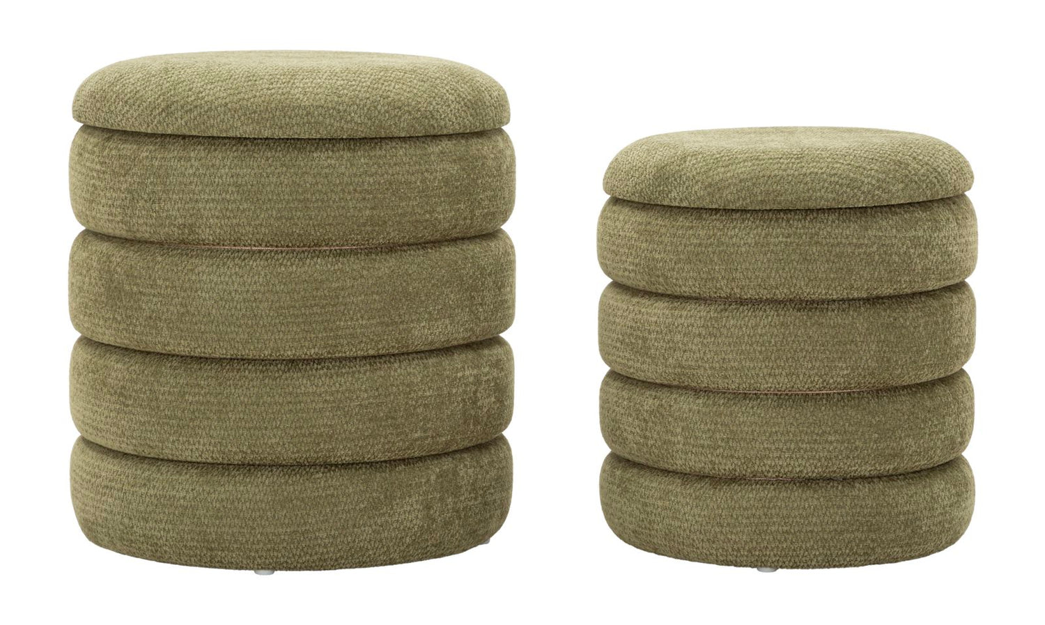 Set van 2 Poefs Nordic Style in Groen