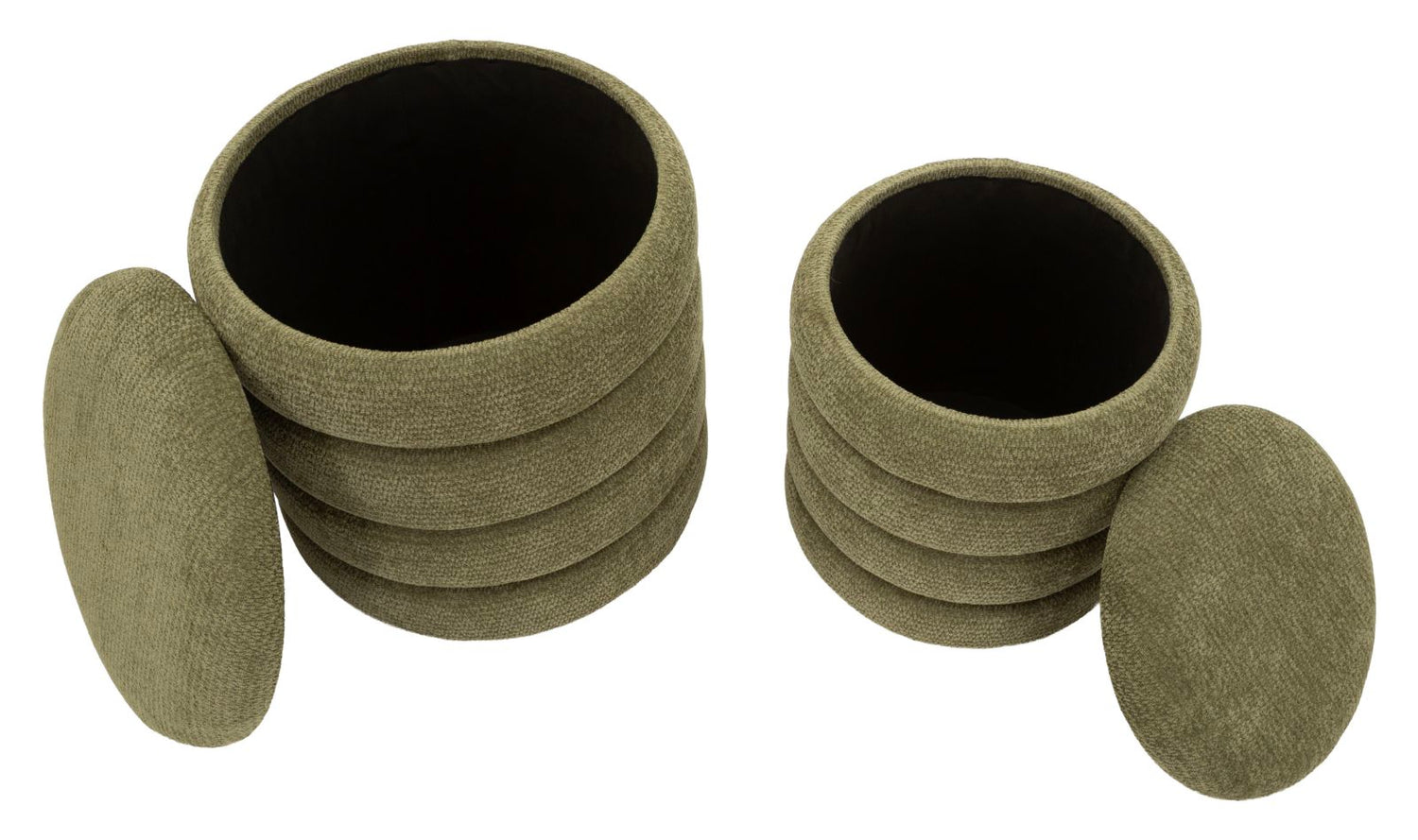 Set van 2 Poefs Nordic Style in Groen