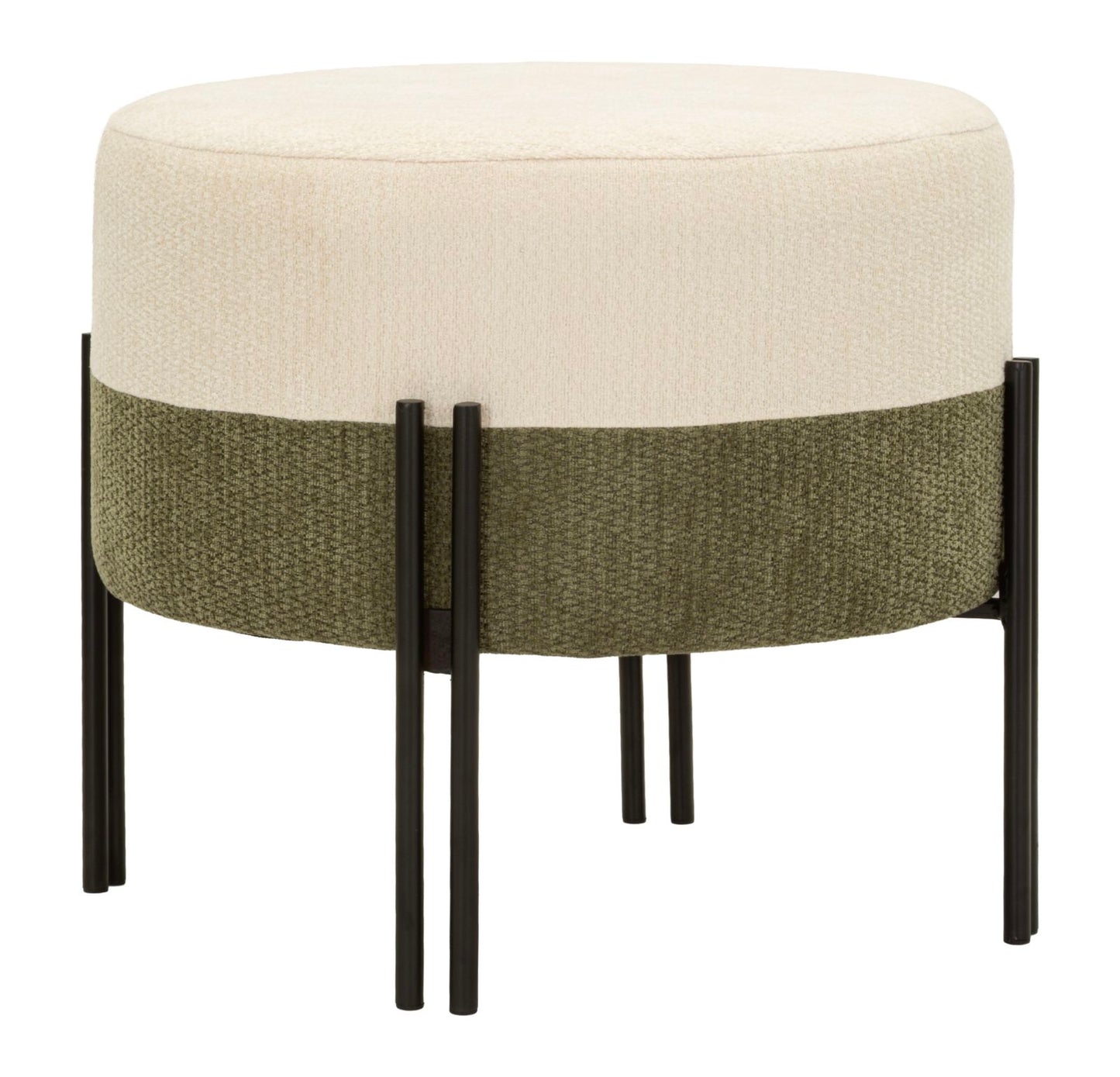 Modern Poef Tweekleurig Design 42x49x49 cm