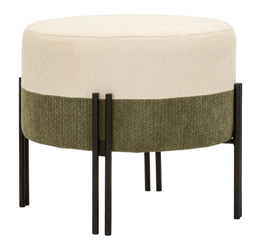 Modern Poef Tweekleurig Design 42x49x49 cm