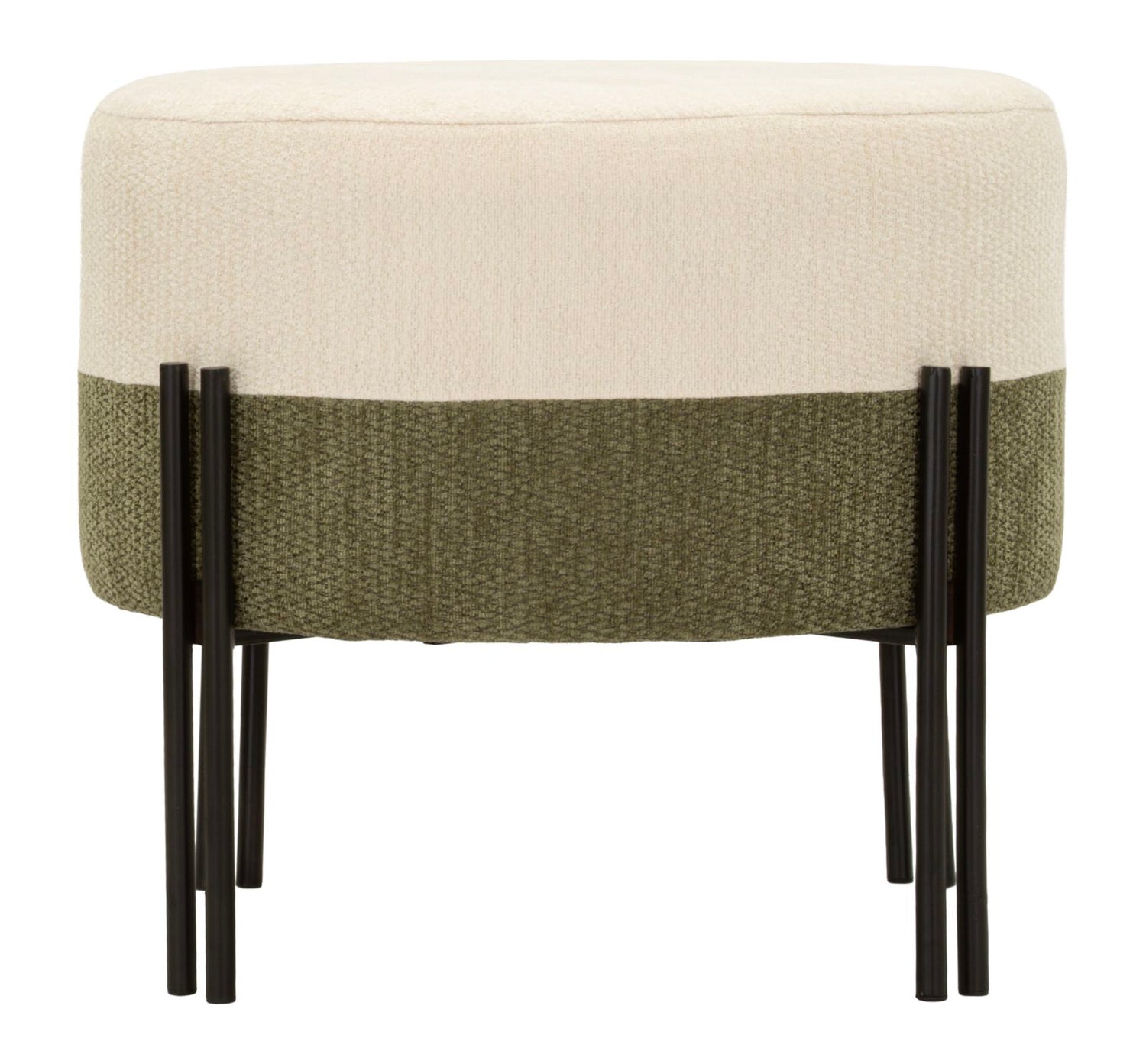 Modern Poef Tweekleurig Design 42x49x49 cm
