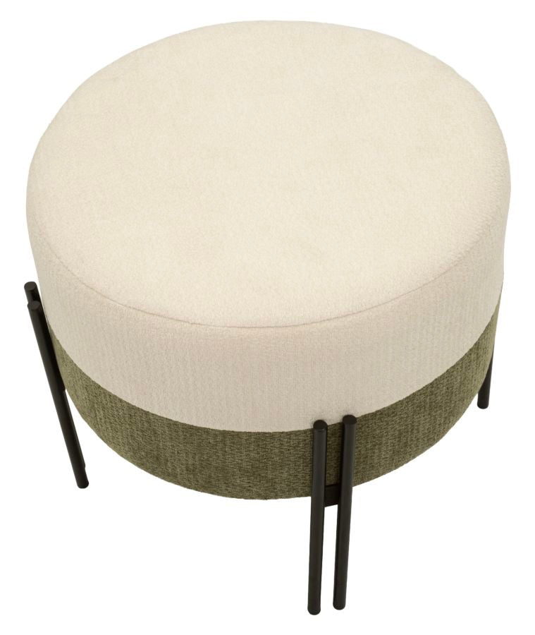 Modern Poef Tweekleurig Design 42x49x49 cm