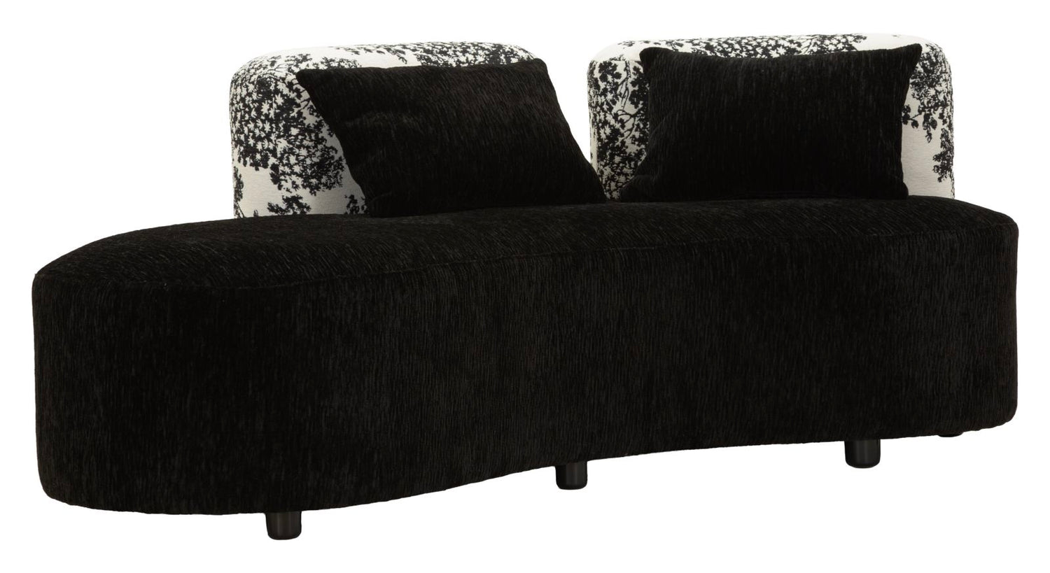 Chaise Longue Sofa Oosterse Stijl Zwart-Wit 67x160x86 cm