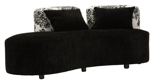 Chaise Longue Sofa Oosterse Stijl Zwart-Wit 67x160x86 cm