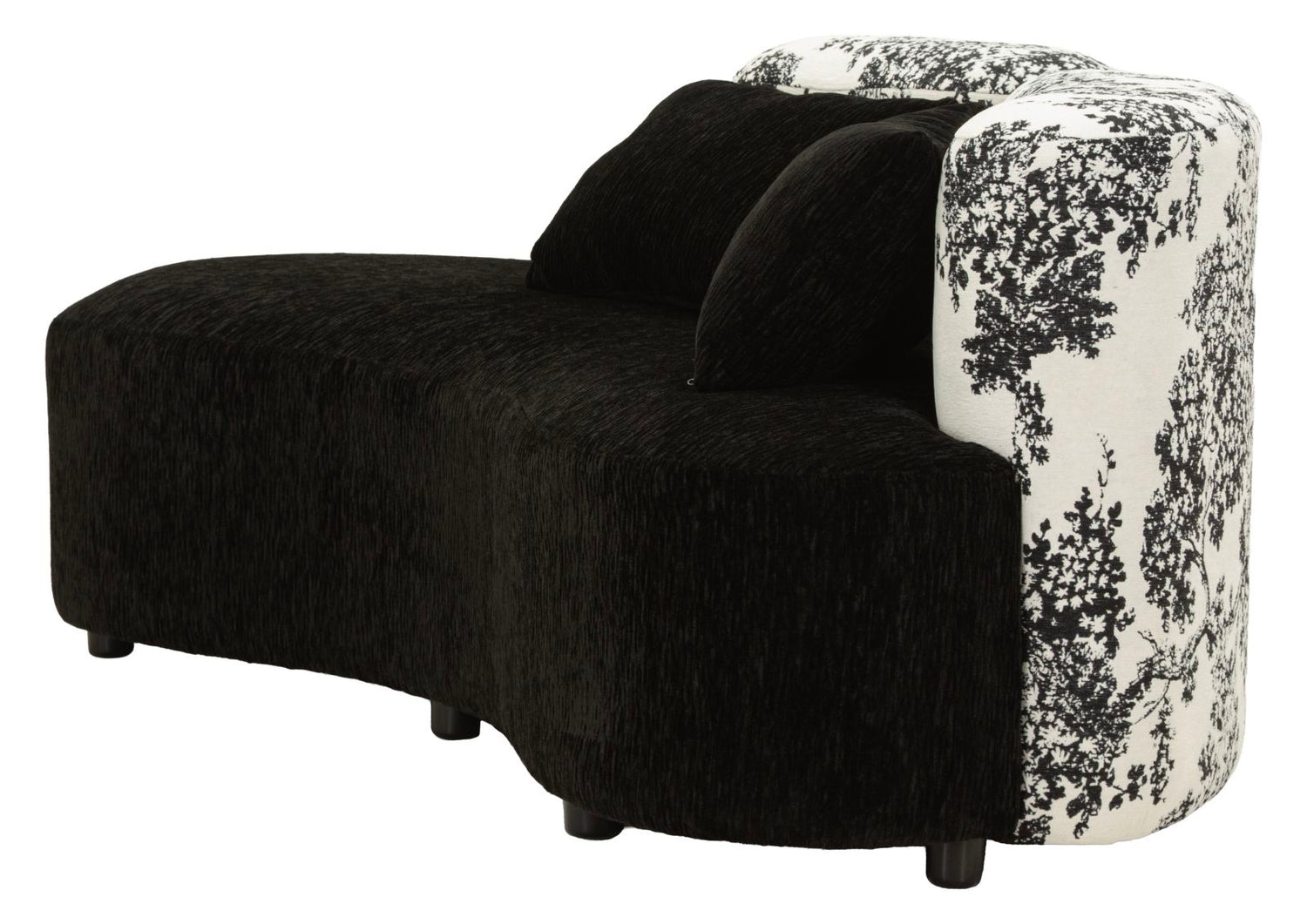 Chaise Longue Sofa Oosterse Stijl Zwart-Wit 67x160x86 cm