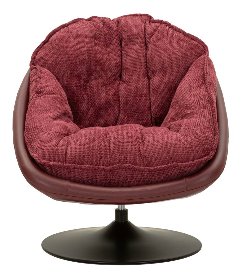 Bordeaux Retro Stijl Draaistoel 84x78x78 cm