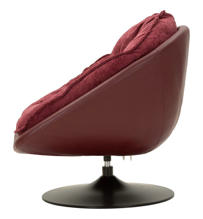 Bordeaux Retro Stijl Draaistoel 84x78x78 cm