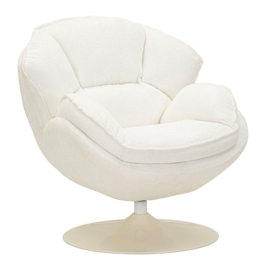 Witte Retro Draaistoel 81x85x80 cm