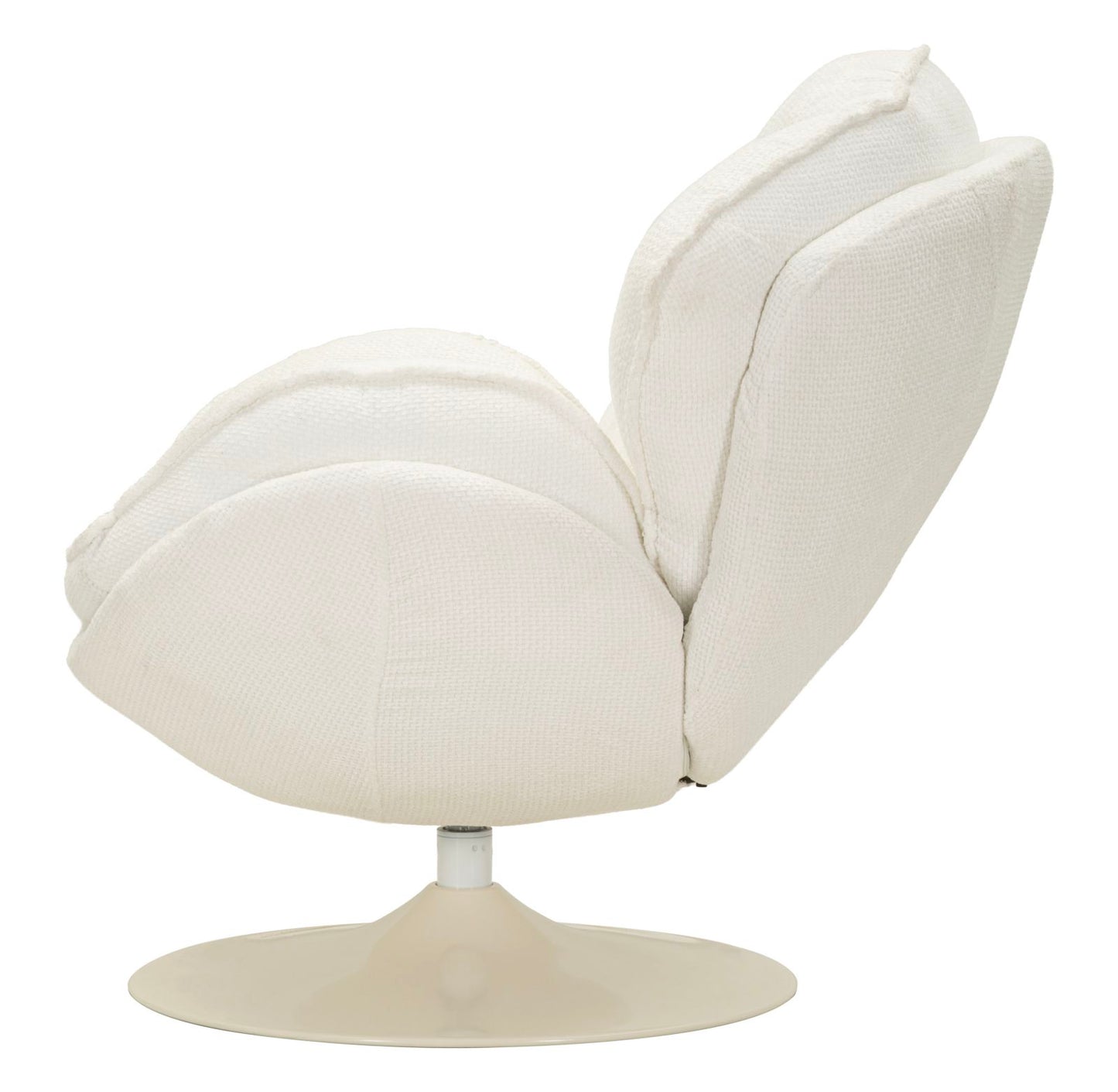 Witte Retro Draaistoel 81x85x80 cm