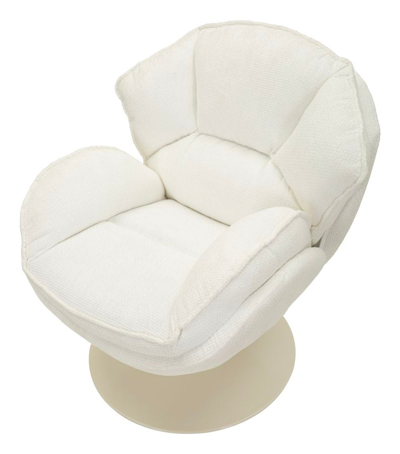 Witte Retro Draaistoel 81x85x80 cm