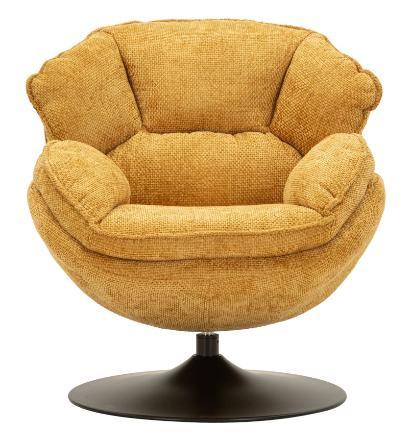 Mosterd Draaibare Fauteuil Retro 81x85x80 cm