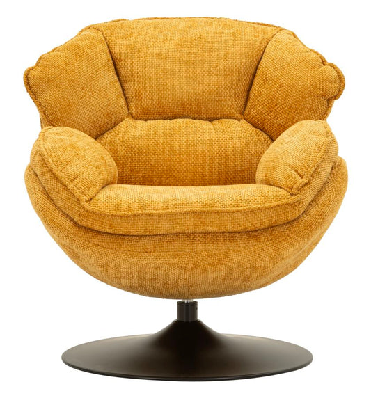 Mosterd Draaibare Fauteuil Retro 81x85x80 cm