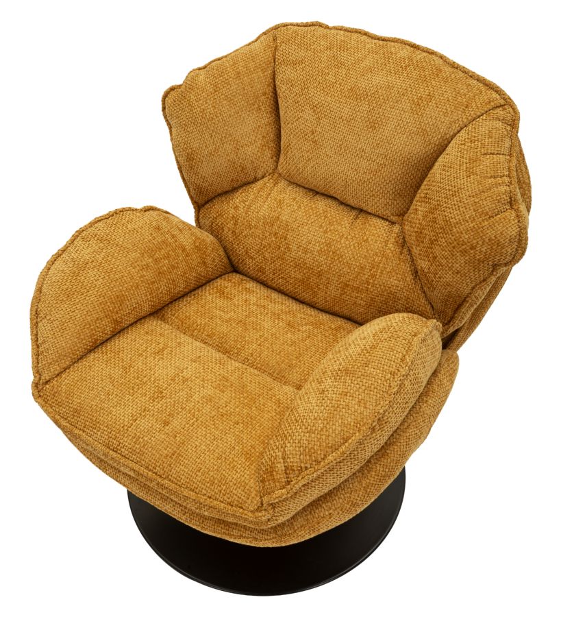 Mosterd Draaibare Fauteuil Retro 81x85x80 cm