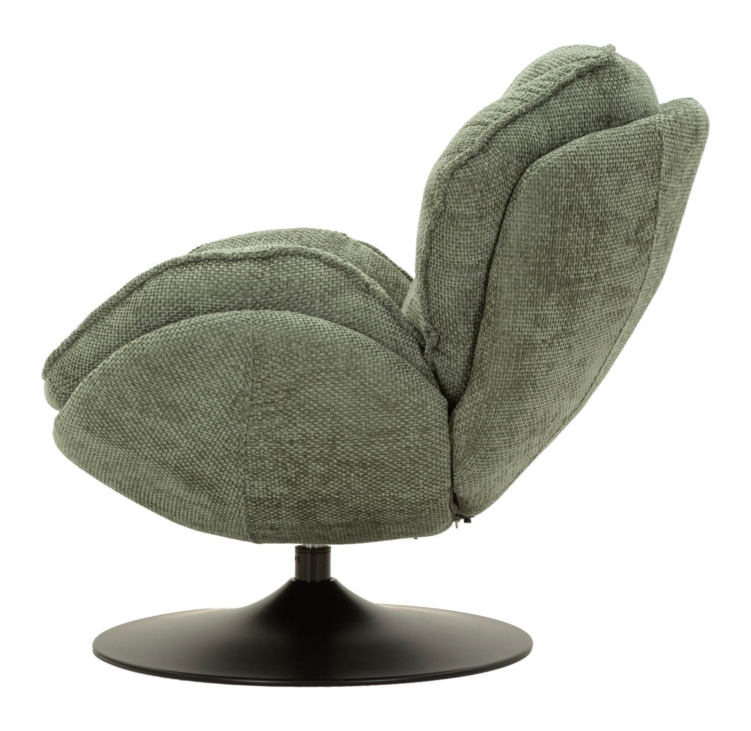 Groene Retro Draaibare Fauteuil 81x85x80 cm