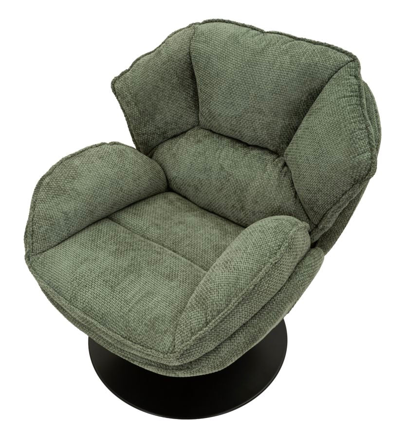 Groene Retro Draaibare Fauteuil 81x85x80 cm
