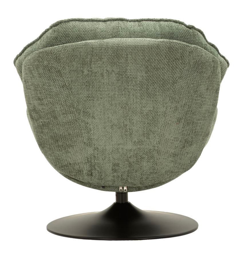 Groene Retro Draaibare Fauteuil 81x85x80 cm