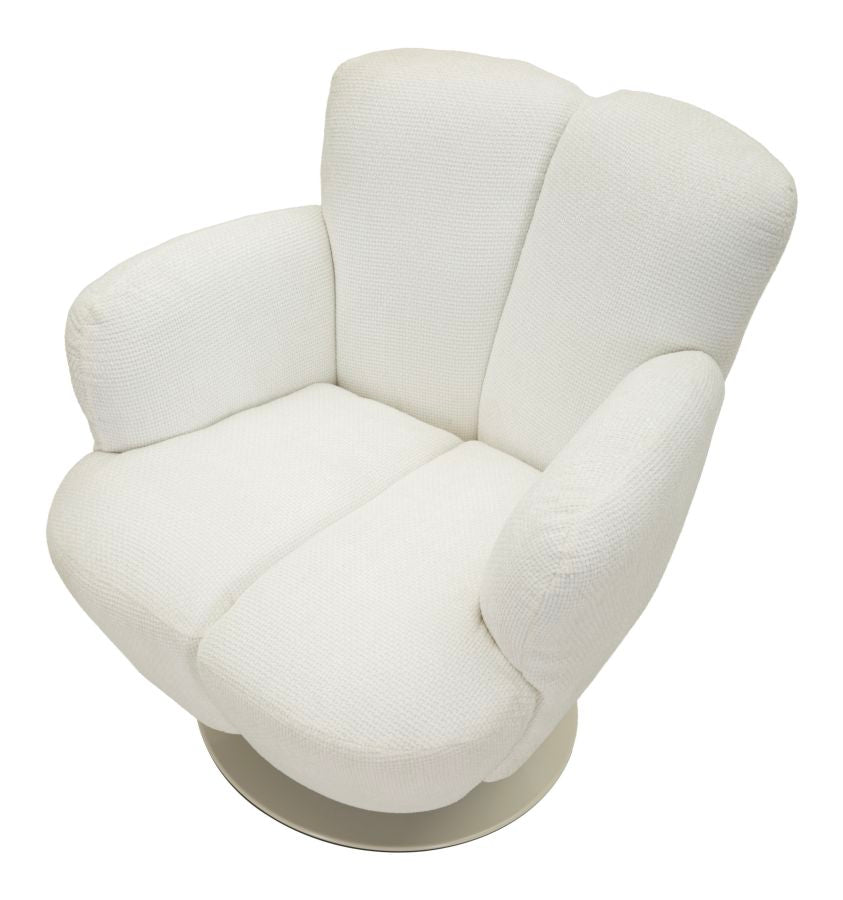 Wit Retro Draaibare Fauteuil 92x86x77 cm