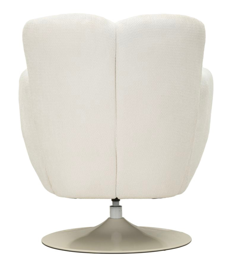 Wit Retro Draaibare Fauteuil 92x86x77 cm