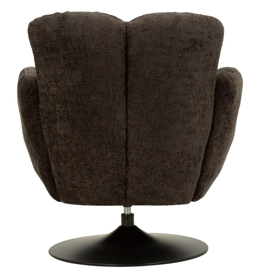 Zwarte Retro Draaibare Fauteuil 92x86x77 cm