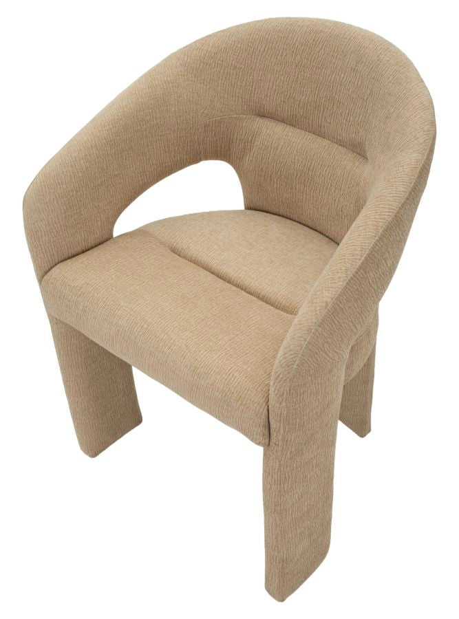 Beige Fauteuil Met Moderne Armleuningen 84x62x51 cm