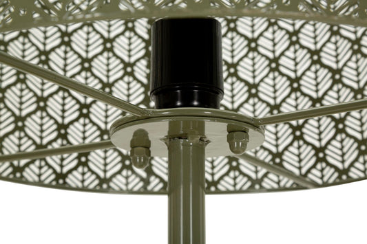 Metalen Vloerlamp Met Gesneden Lampenkap Groen 160x33x33 cm