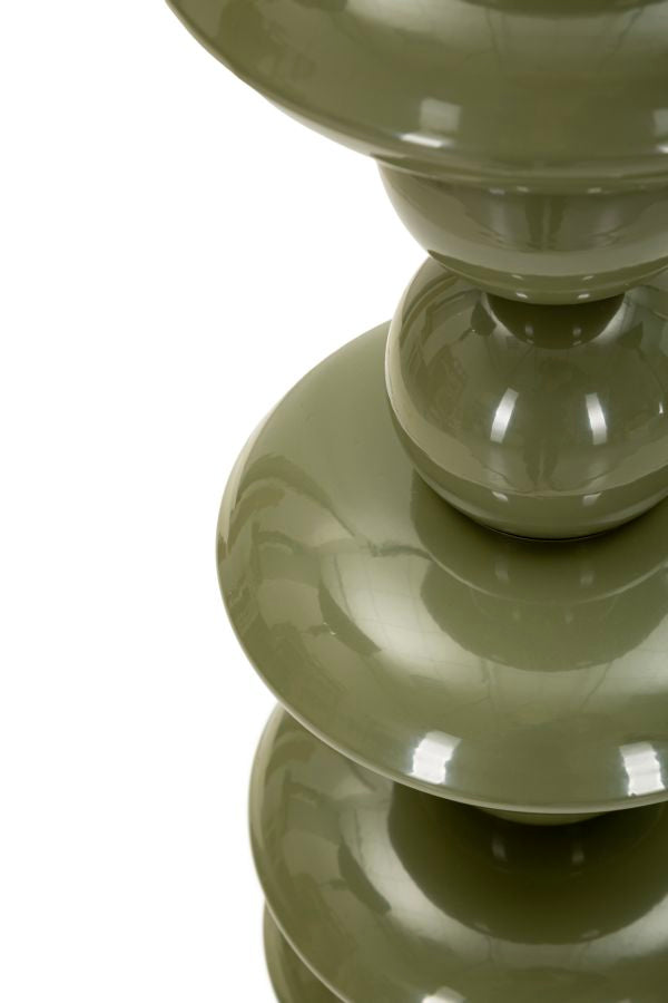 Metalen Vloerlamp Met Gesneden Lampenkap Groen 160x33x33 cm