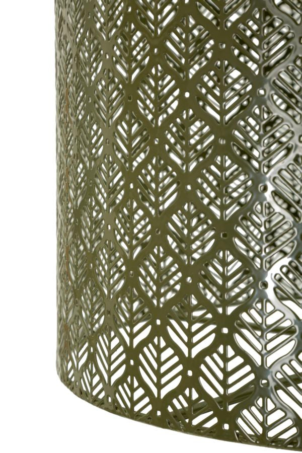 Metalen Vloerlamp Met Gesneden Lampenkap Groen 160x33x33 cm