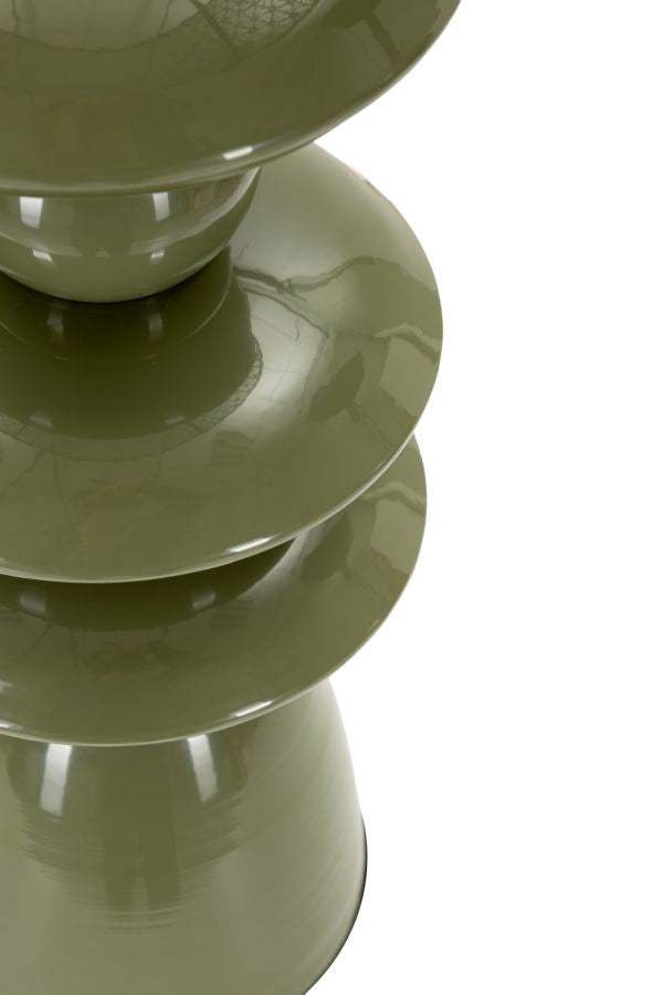 Metalen Tafellamp Met Gesneden Kap, Groen 71x33x33 cm