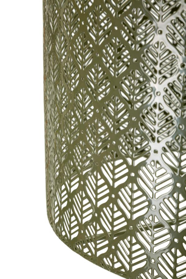 Metalen Tafellamp Met Gesneden Kap, Groen 71x33x33 cm