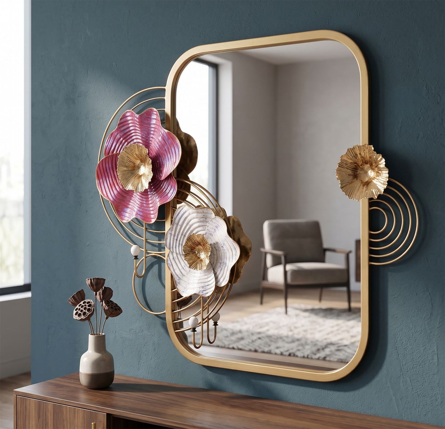 Wandspiegel Lovis Glam 64.1x75x9.5 cm