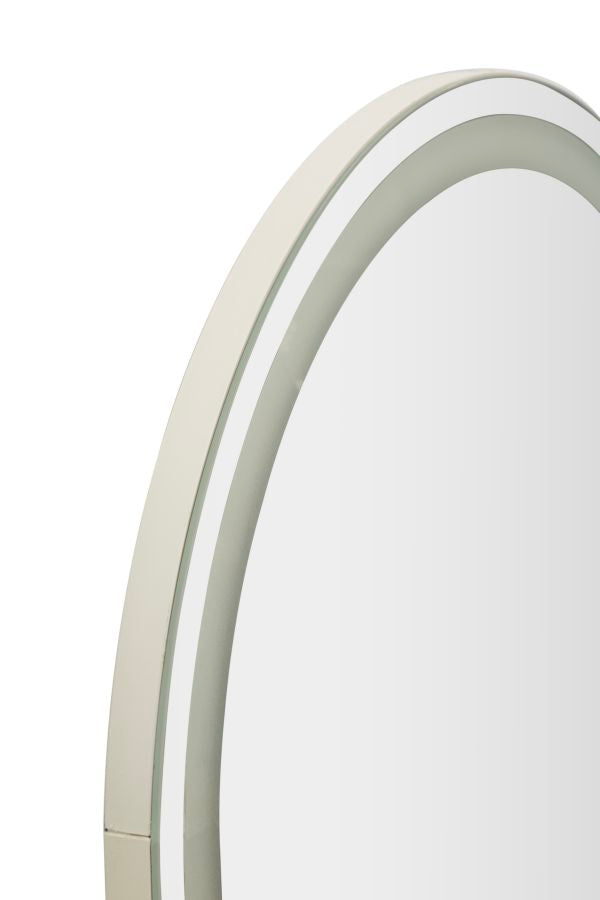 Ovale Wandspiegel Met 3-Kleuren LED-Verlichting 160x50x2.5 cm