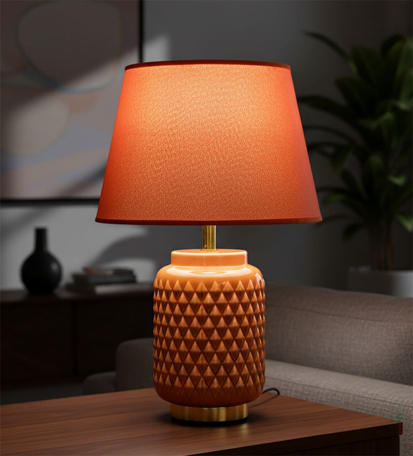 Tafellamp Vierkant Oranje 44x28x28 cm